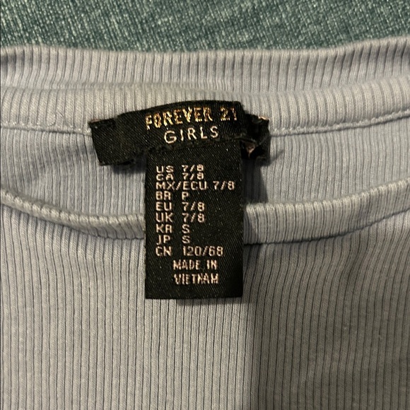 Forever 21 Light Blue Short Sleeve Top - Picture 3 of 4